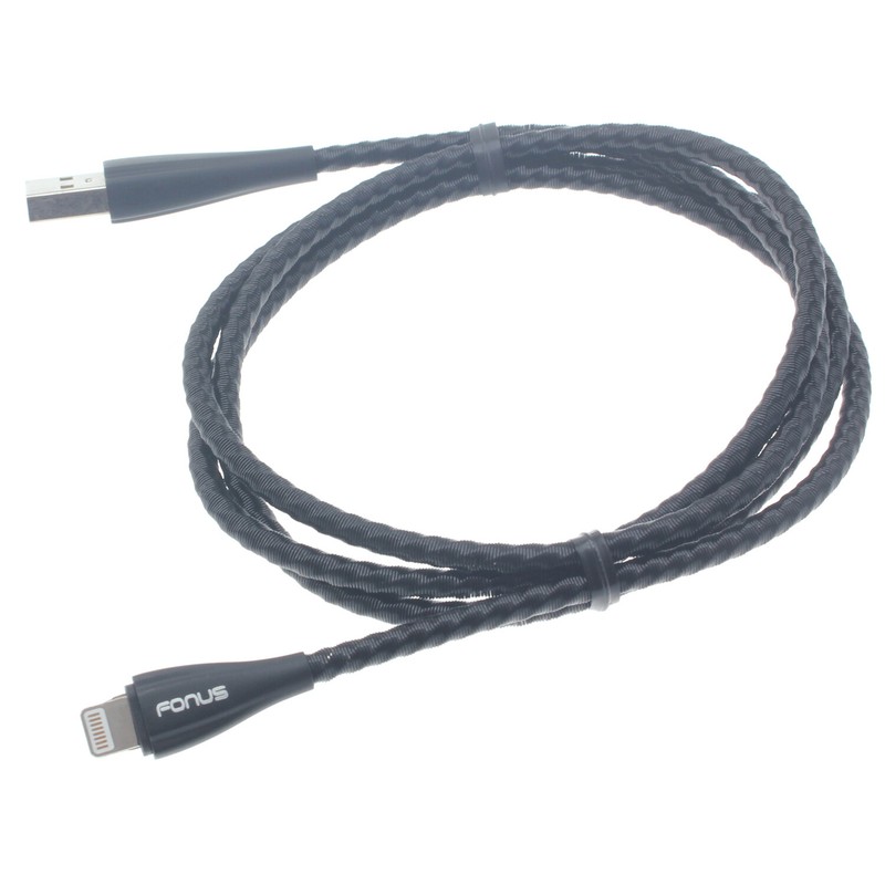 Metal USB Cable 3ft Charger Cord Power Wire Braided Sync for Cell Phones