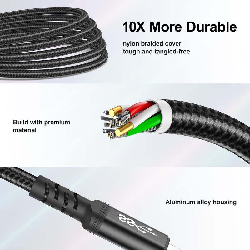 4Pack 1.5ft USB C to USB C Cable, 60W Fast Charging, 5Gbps Data Transfer, Braide gallery