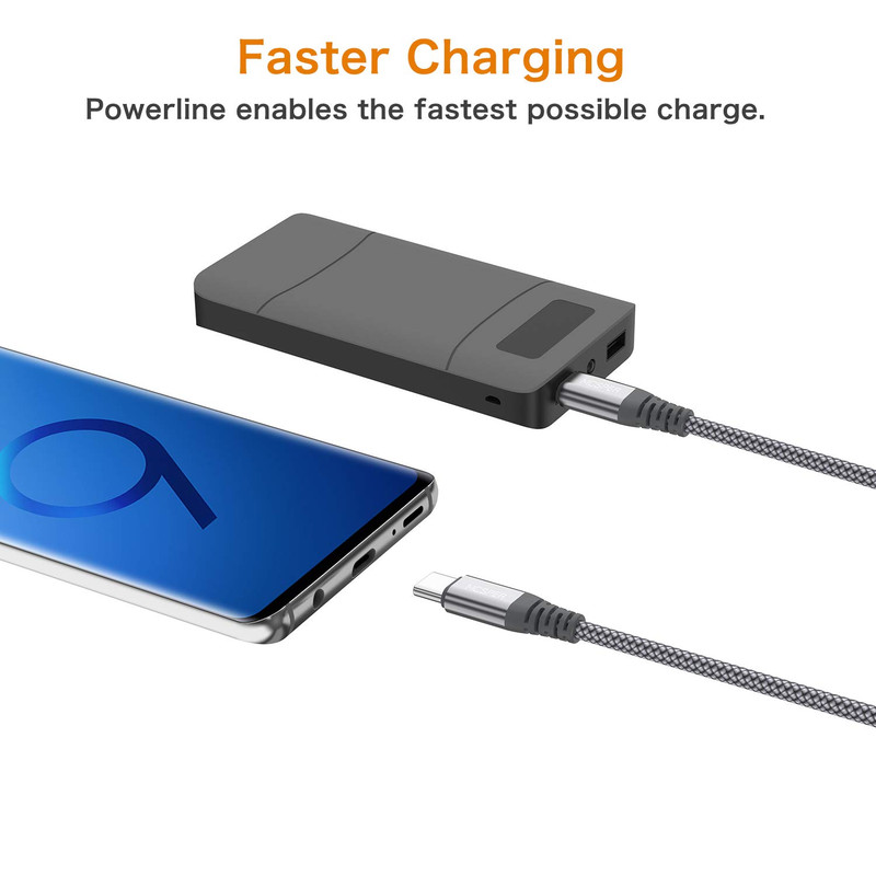 Short USB C to USB C 60W Cable(2 Pack 0.5Ft), Type C Fast Charging Nylon Braided gallery