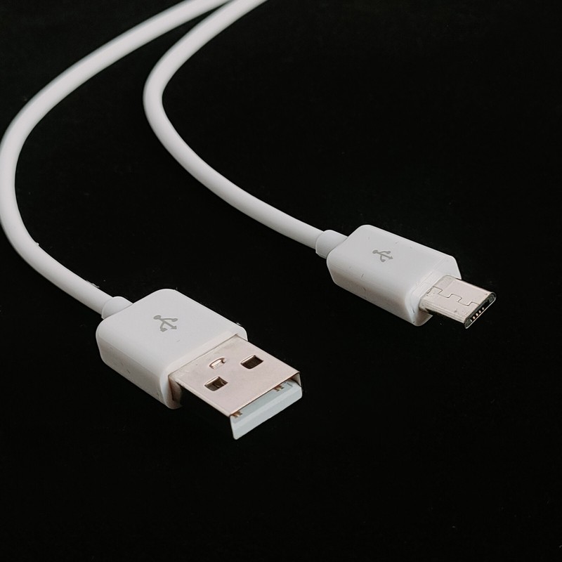 White 1meter 3ft Micro usb Data Charge Cable with 8mm long tip gallery