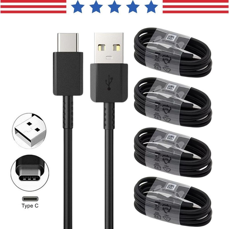 4 FT Type USB-C to USB-A Fast Charge Cable Cord Quick Charger Charging Sync Lot