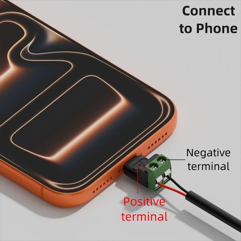 USB Type C Solderless Connector Screw Terminal Adapter Male to 2 Pin 10PCS gallery