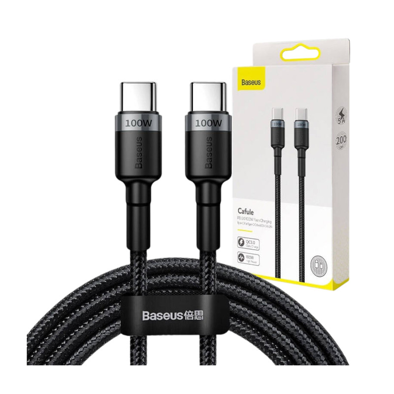 BASEUS USB C To 6 7/12ft Charging Cable 100W Quick Charger Data for Phone PC gallery