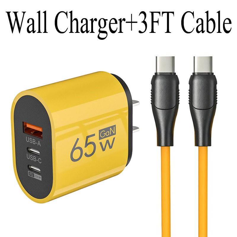 65W Fast Charging USB Type C Wall Charger For Samsung A15 A16 5G A17 A35 A56 A57