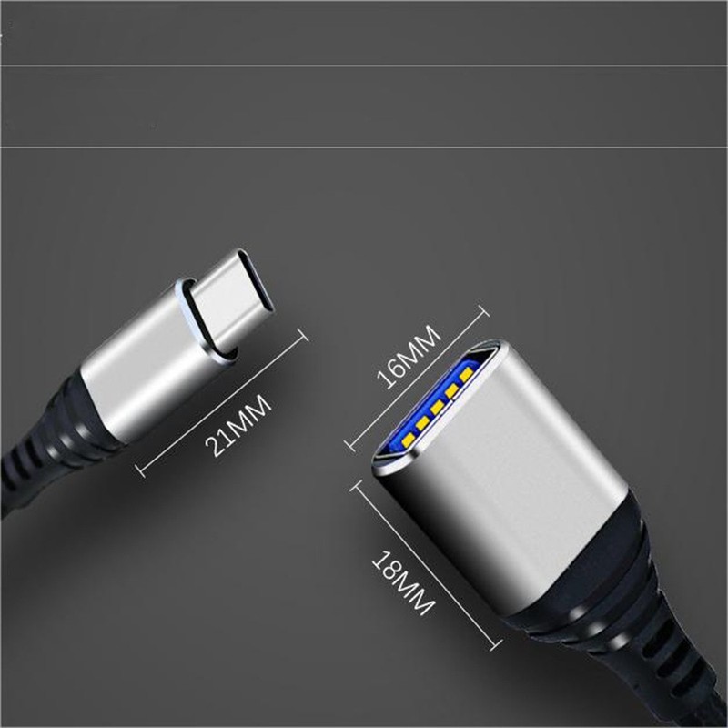 18.5 CM Cable Type C to USB Adapter USB-C Male OTG A Female Data Connector Line gallery