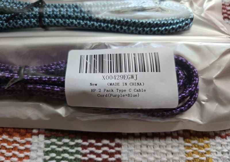2Pack Purple/Blue 6ft C Type Cable, Super Fast Samsung Charger braided cord gallery