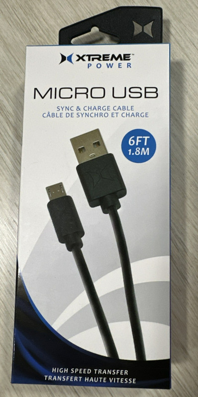 Xtreme Power Micro USB Charging Cable – 6 Ft – New in Package
