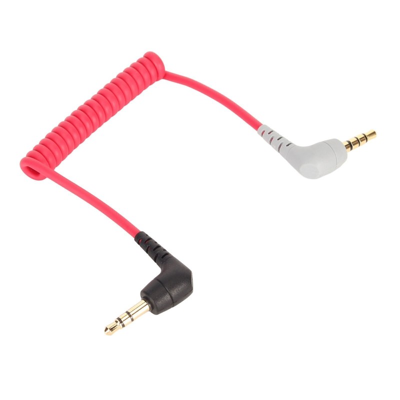 3.5mm to 3.5mm TRRS Cable Male to Male Coiled Right Angle 3.5mm Microphone Patch gallery