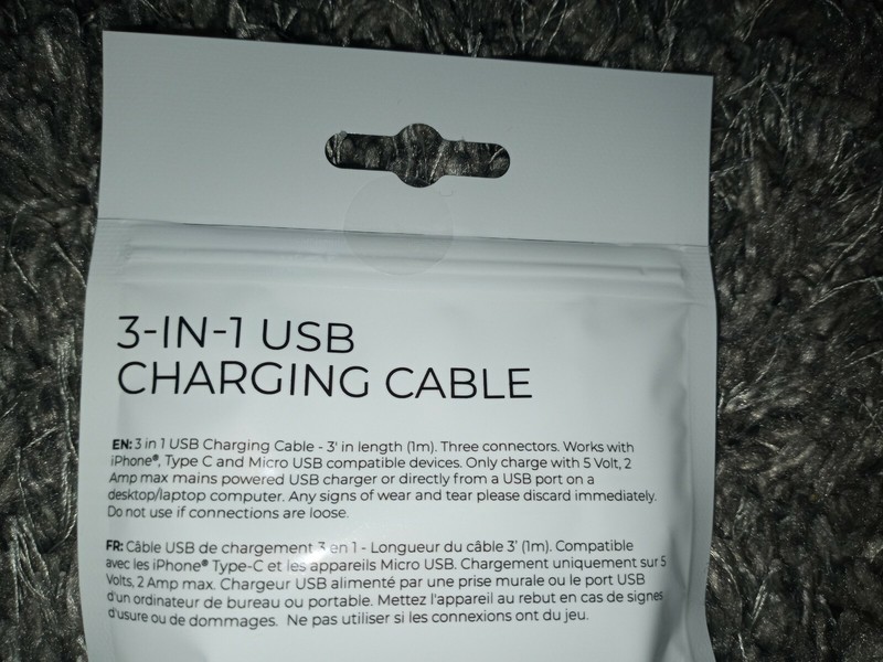 Justice 3 in 1 pearl iridescent tassel charging cable new gallery