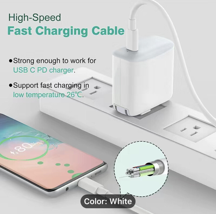 6.6ft (2M) USB C To USB C Charging Cable 60W For MacBook Samsung iPhone iPad Pro gallery