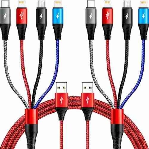 Multi Charging Cable, Fast USB Charger Braided Cord