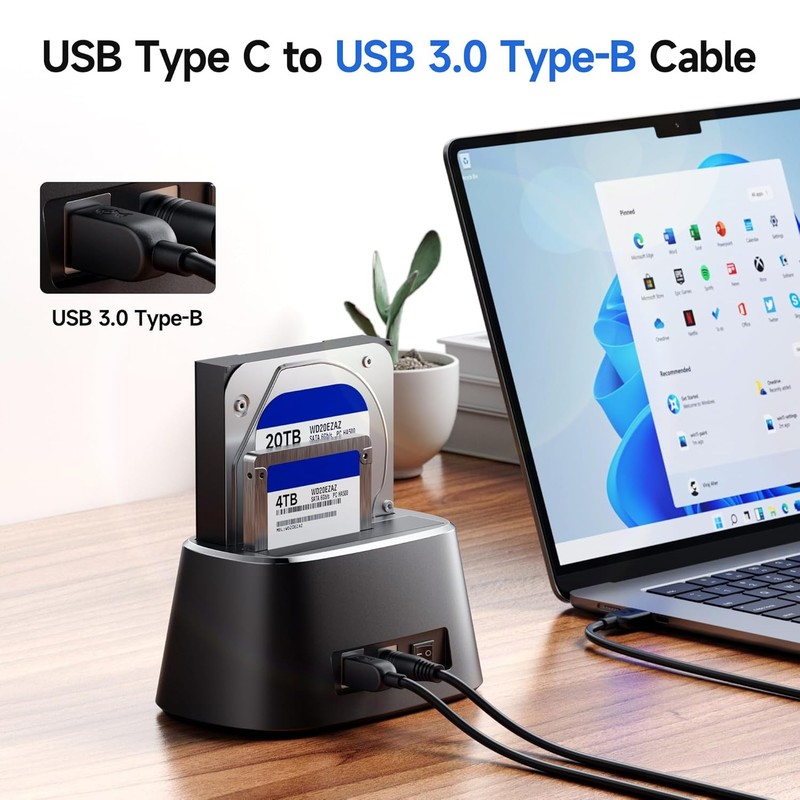 USB C to USB B 3.0 Cable - 3.3ft, USBB to USBC Cable with Type-B 3.0 Connector, gallery