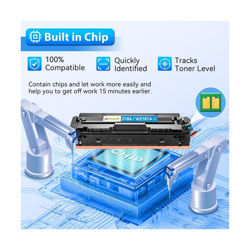218A Toner Cartridges 4 Pack with Chip - 3301fdw Compatible Replacement for H... gallery