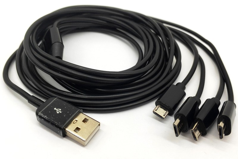 4 in 1 Multi Charging Cable - USB 2.0 A to Four Micro USB Splitter Cable Data... gallery