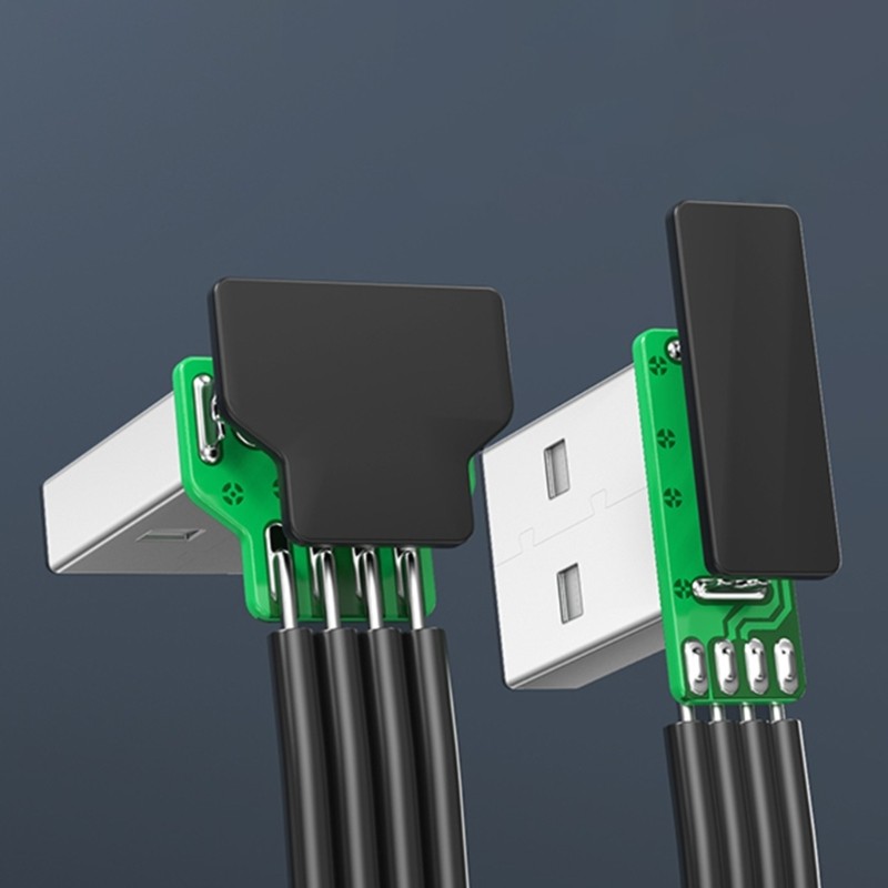 90 Degree Microed USB Data and Charging Cable for Phones Tablets Cameras gallery
