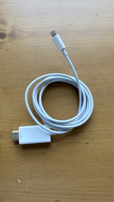 HDMI Cable Adapter White, Compatible with Apple Devices, 5 feet