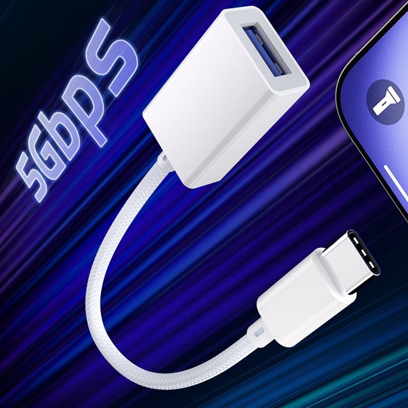Mobile Phone Converter Adapter Cable to USB Flash Drive for 16/15 Android S9R6 gallery
