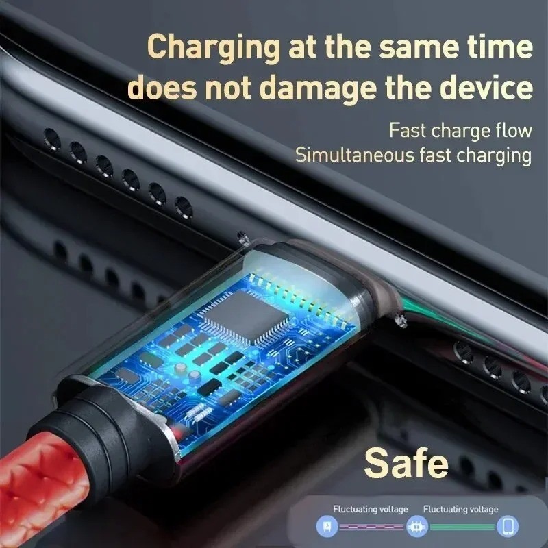 3-in-1 Fast Charging Cable USB Multi Connector Charger Cord for Devices gallery
