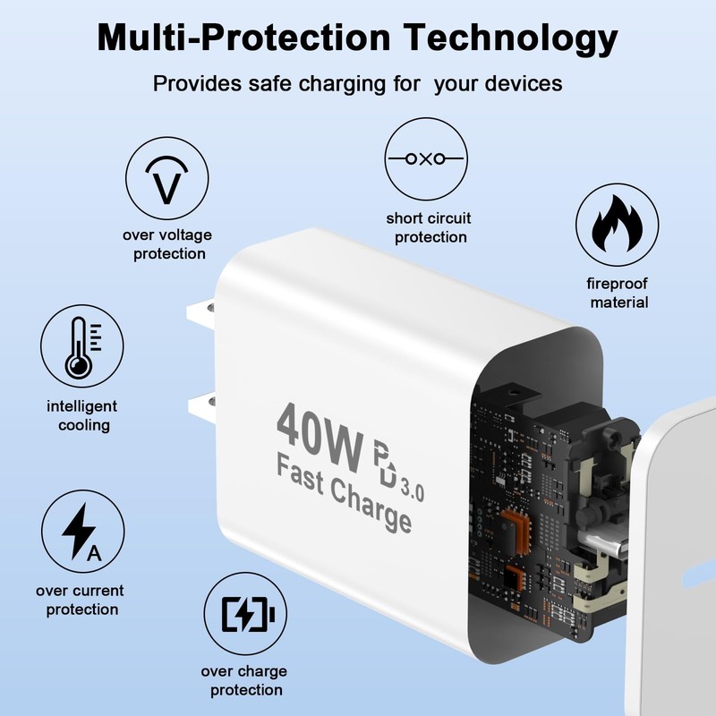 iPhone 17 Pro Max Charger Fast Charging,[Apple MFi Certified] 2 Pack 40W USB ... gallery