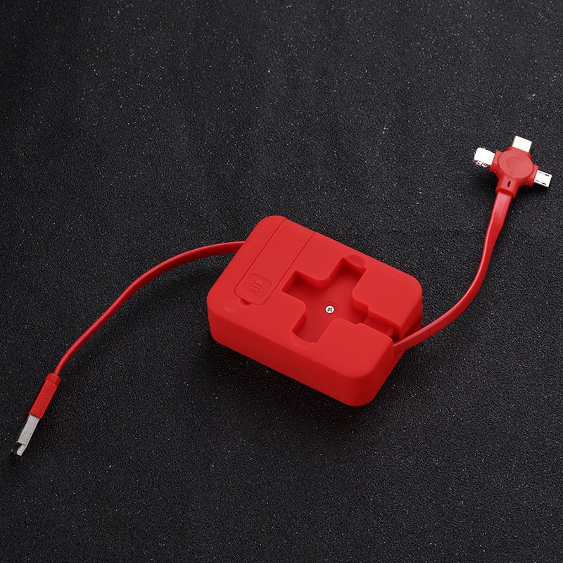 3 In 1 Retractable USB Charger Data Cable W/ Phone Stand Type C Micro USB Line gallery