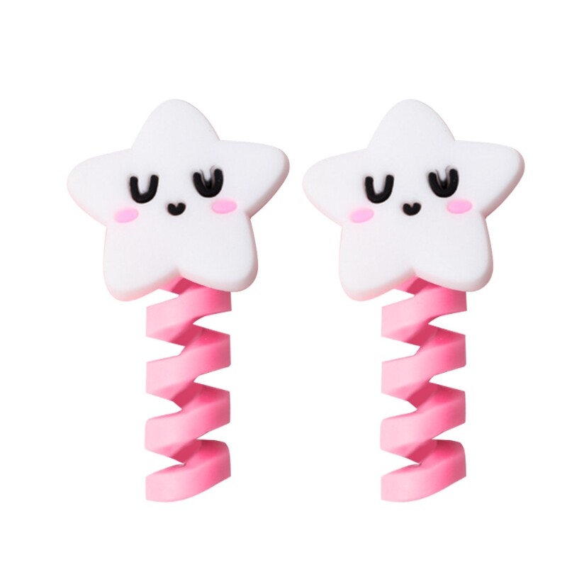 2Pcs Cable Protector Silicone USB Cable Holder For Mouse Headphone Data Wire