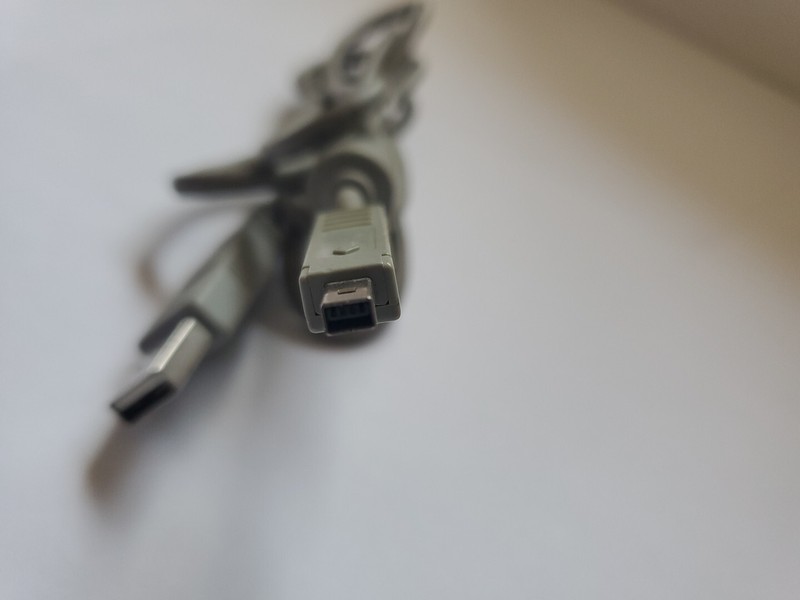 Tiny Micro 4mm USB To Standard A USB Cord 42" Long Gray gallery