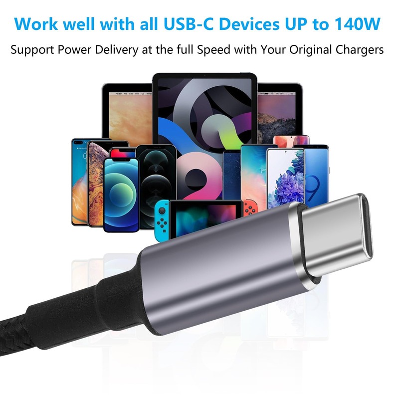 PD 140W DC5525 to USB C Cable DC 5.5mm x 2.5mm Female Input to Type C Male Po gallery