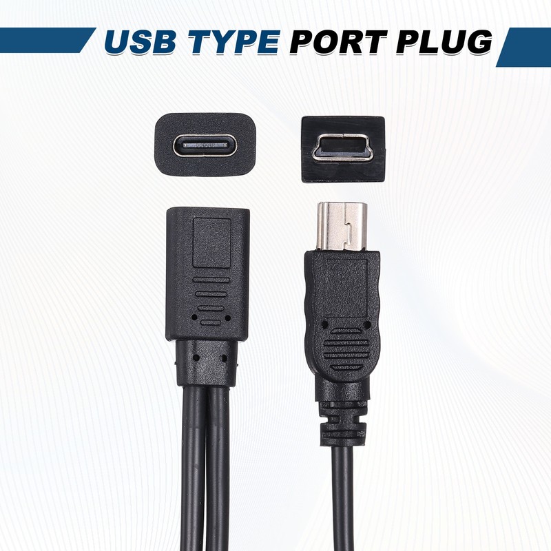 Type C Female to Mini USB Male 2 in 1 Splitter 11.8" gallery