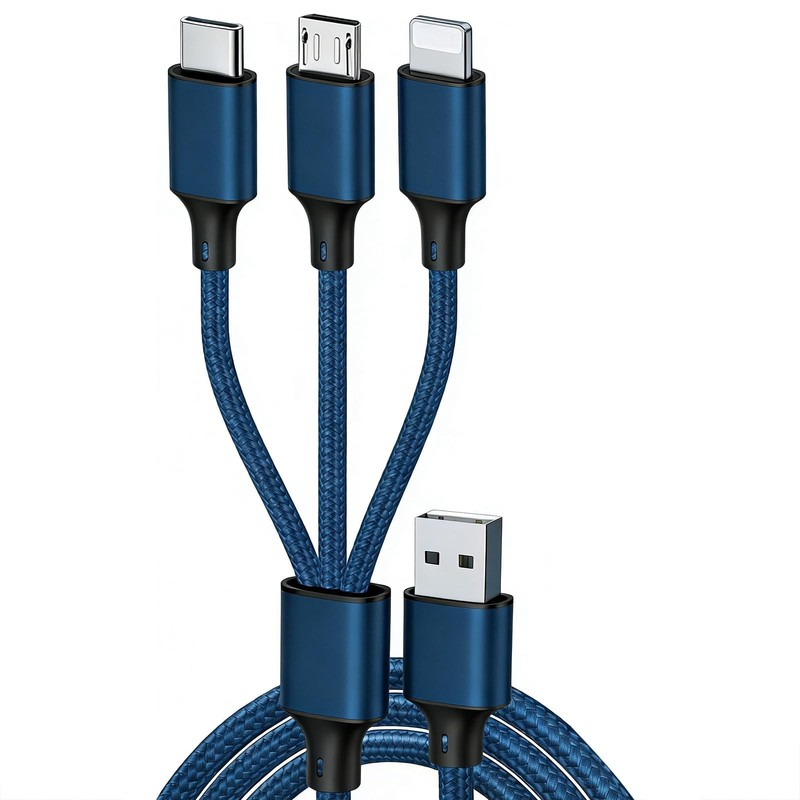 Multi Charging Cable 10FT, Long Nylon Braided Universal 3 in 1 Multi Charger …