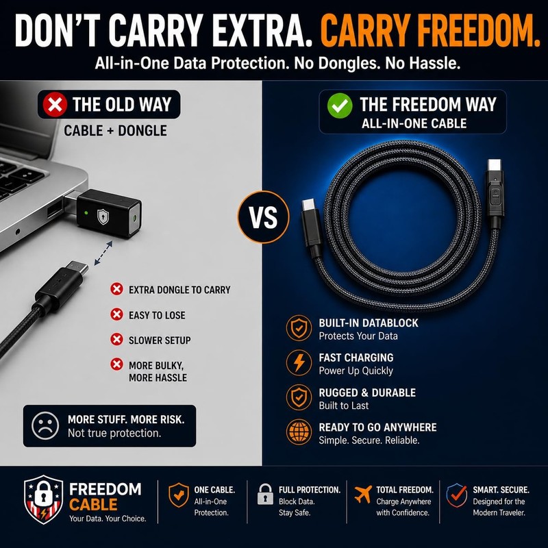Data Blocker Cable USB-C Switchable Juice Jacking Protection - Physical Secur... gallery