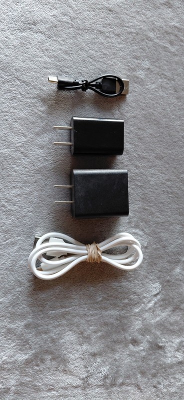 Universal USB Wall Charger Block Adapters & Cables Lot Bundle Black White OEM gallery