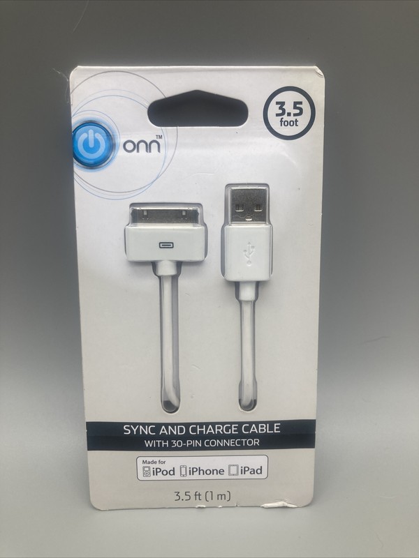 Onn Sync And Charge Cable W 30-PIN Connector – 3.5foot M17D