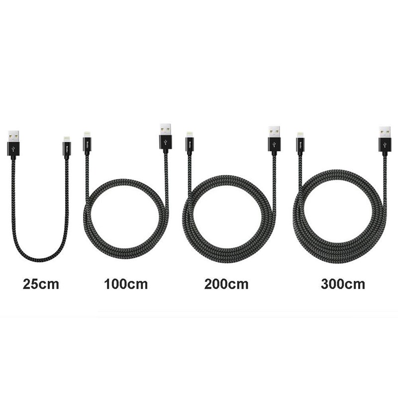 Braided USB Cable Data Charger Cord For iPhone XS 8 7 6 Plus SE 12 11 13 14 Lot gallery