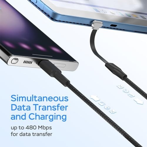 DbillionDa USB C to USB C Cable, 60W PD Fast Charging, 90 Degree (3.3 ft) | 90 gallery