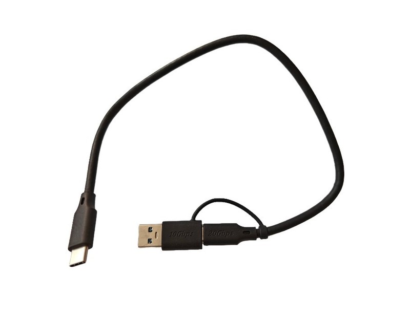 2 in 1 USB-C 3.2 Gen2 Cable 20Gbps 240W PD Fast Charging cable For Laptop 35cm gallery