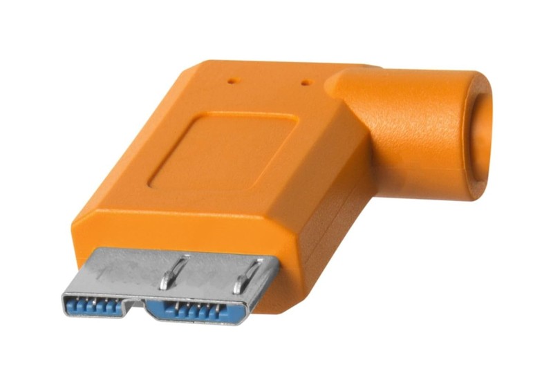 TetherPro 15' USB-C to 3.0 Micro-B Right Angle Cable - Fast Performance, Orange gallery