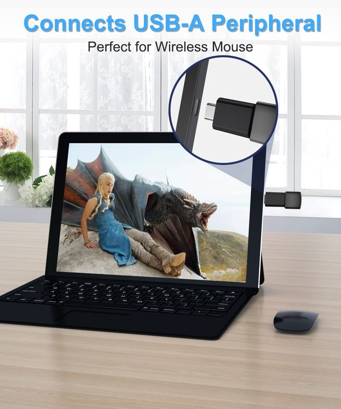 Elebase 4Pack USB to USB C Adapter with Type C Male to 3.0 Female Adaptor gallery
