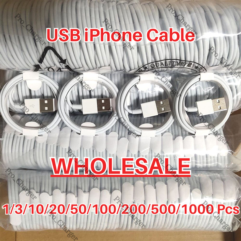 Wholesale USB Charging Cable For iPhone 6 7 8 Plus X XR 11 12 13 14 Charger Cord