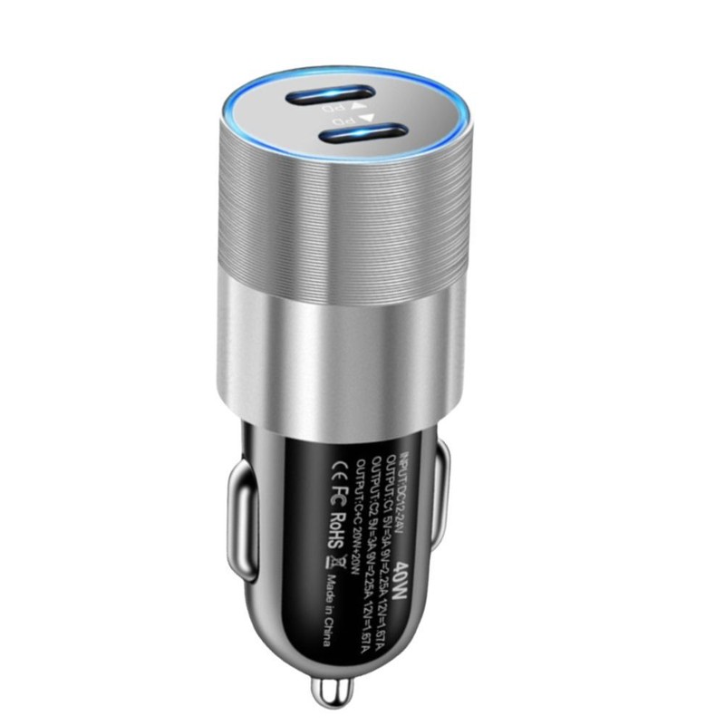 40W PD Fast Car Charger USB-C Type C Cable For iPhone 17 16 15 Pro Max Samsung