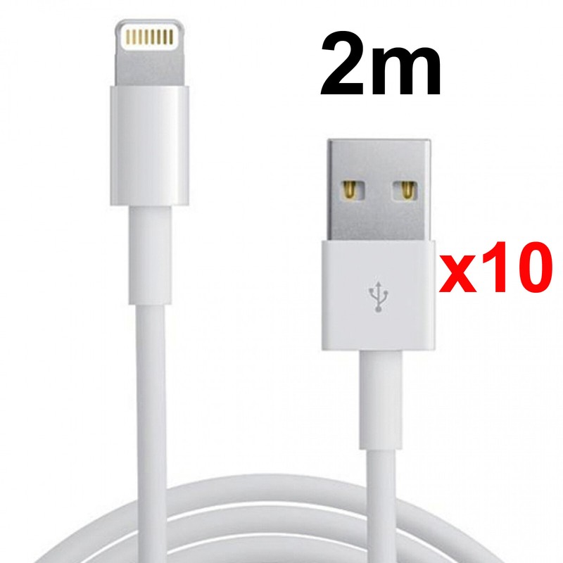 10 2m for Apple iPhone 6 7 8 PLUS XS 11 12 Pro Max iPad iPod data charger cable