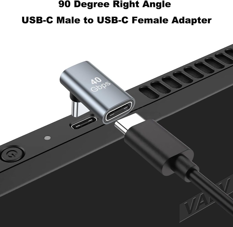 2-Pack 100W USB-C Adapter with 90-Degree Design for Enhanced Connectivity gallery
