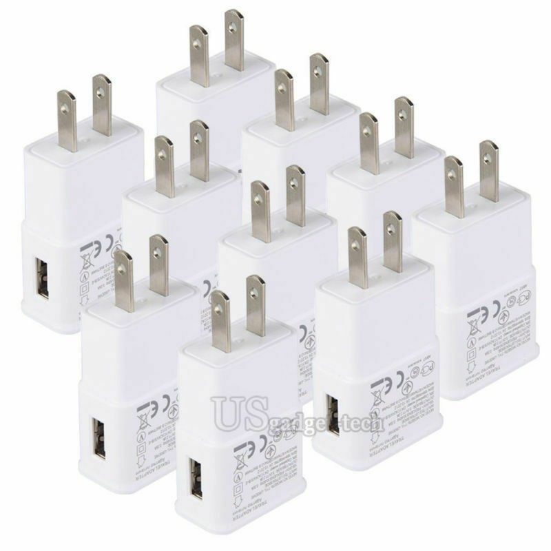 Lot 5-50 USB Home Wall AC Adapter Charger US Plug for Samsung Android Smartphone