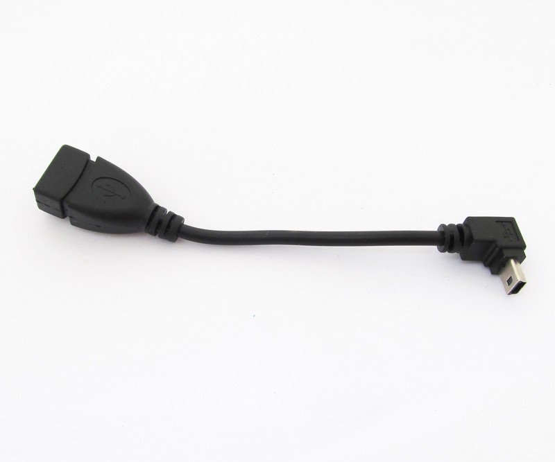5pcs UP Angle 90D Host OTG Adapter Cable Mini 5pin USB male to USB 2.0 Female gallery