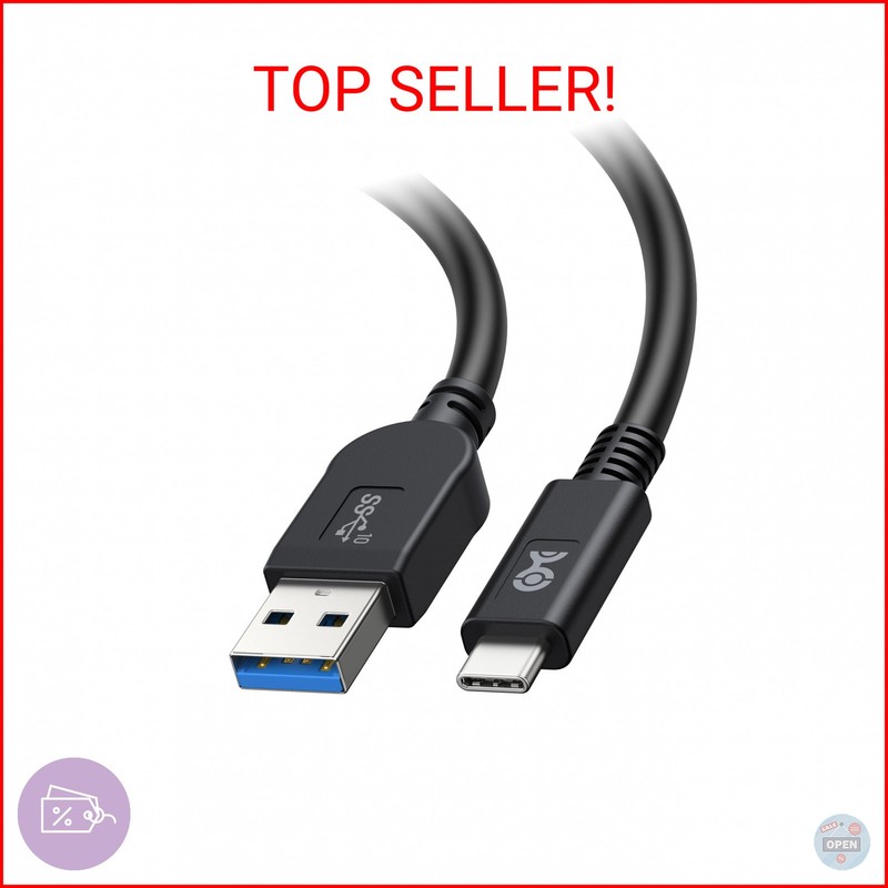 Cable Matters [USB-IF Certified] 10Gbps Gen 2 USBA to USB C Cable, 3.3ft