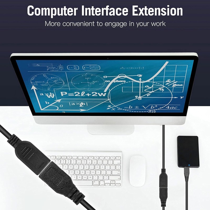 2 Pack 15cm Short USB 3.0 Male A to Female A Extension Cable 5GBps for Laptop... gallery
