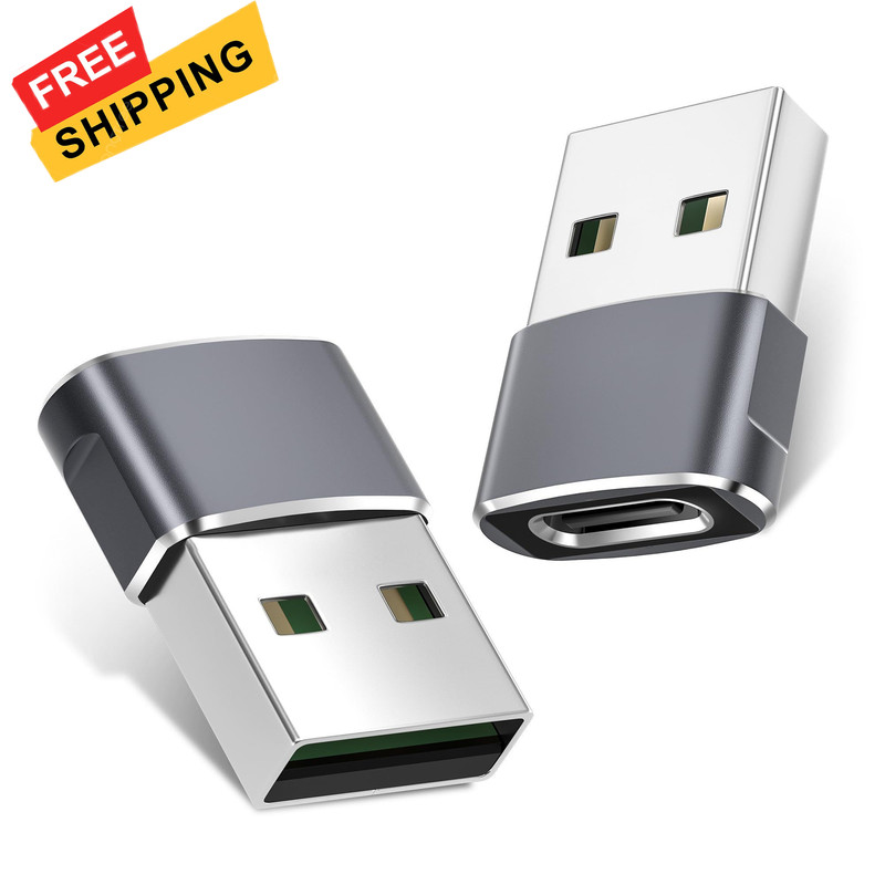 Basesailor USB to C Adapter for iPhone 17 Pro Max,16 15 2 pcs, Gray