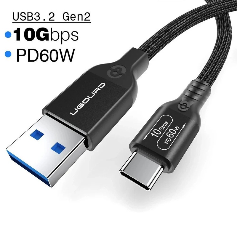 USB 3.2 USB 3.1 Gen2 10Gbps USB-A to Type C Cable 60W Fast Charge gallery