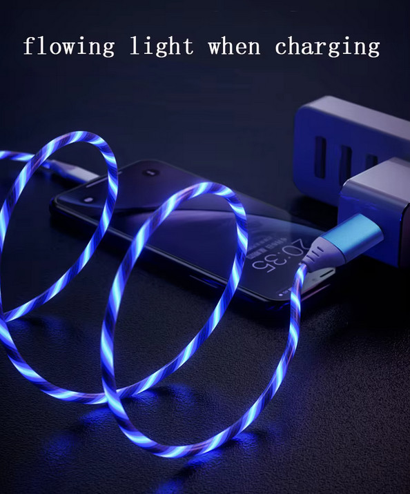 3ft LED Light-Up Charging Cable Flowing LED Charger Cord for iPhone 12/11 Series gallery