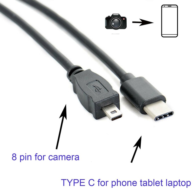 TYPE C OTG CABLE FOR PANASONIC LUMIX DMC-LZ4 LZ5 LZ6 LZ7 TZ1 TZ3 gallery
