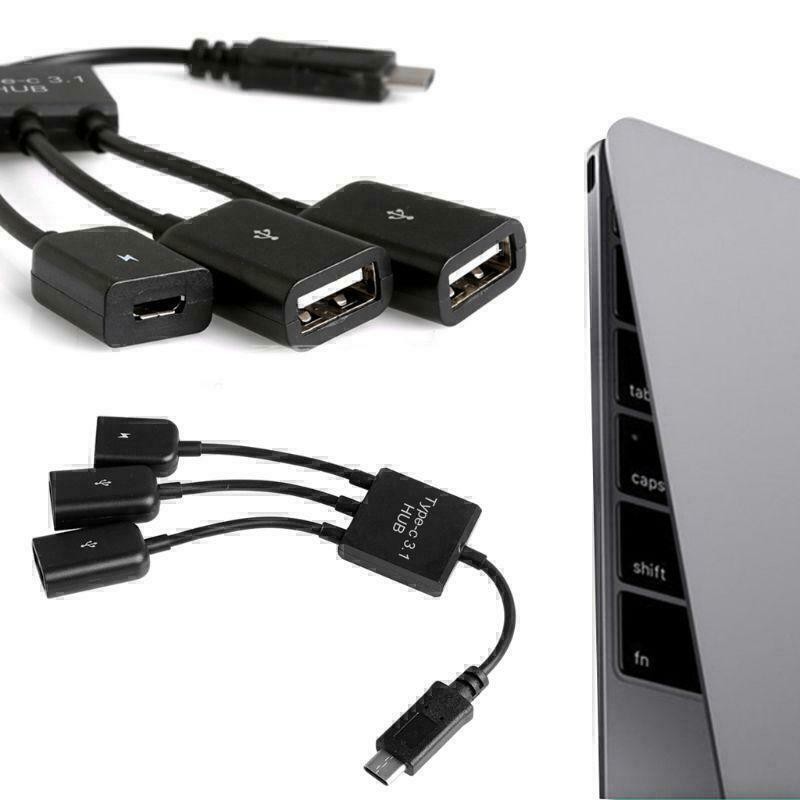 3in1 USB 3.1 Type-C To Micro USB 2.0 Power Charging Host OTG Hub Cable Adapter gallery